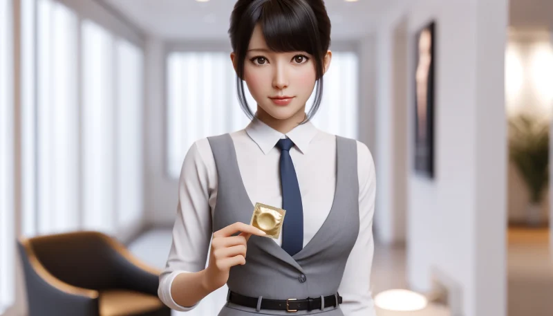 パパ活で大人の関係はゴムを必ず使う事と説明する女性
