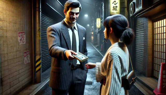 悪質な人からお金を借りる若い女性