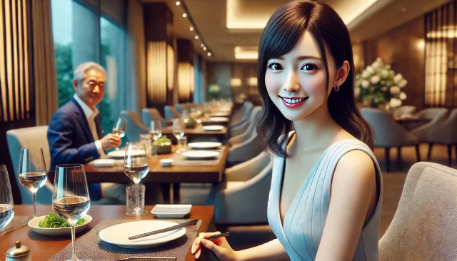 パパ活で美人と食事デート