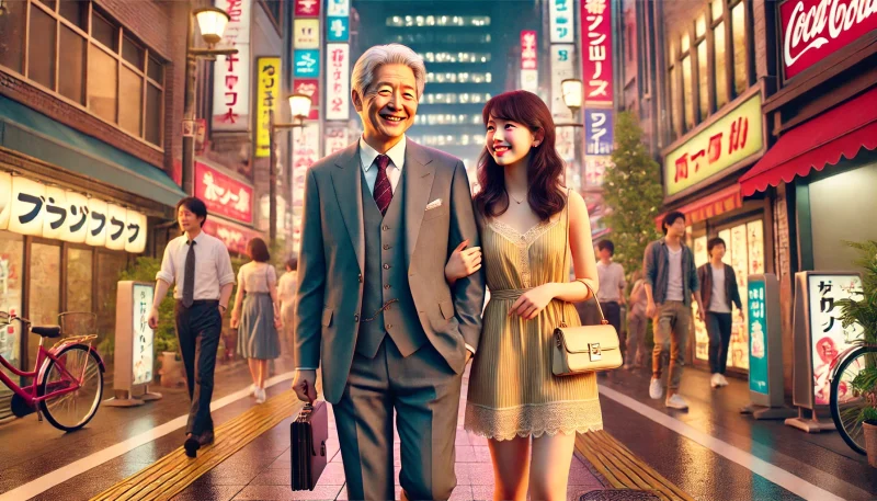 パパ活で腕組みして楽しいデート
