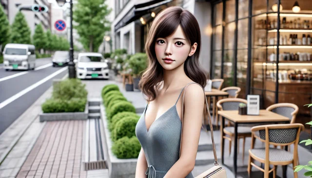 パパ活の顔合わせ当日に待ち合わせ場所で男性を待つ女性