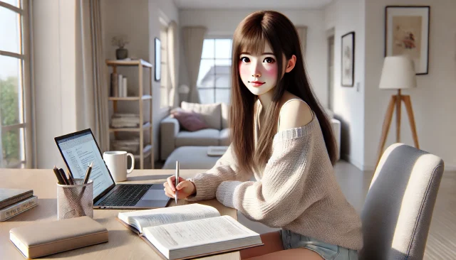 試験勉強中のJD（女子大生）パパ活女子