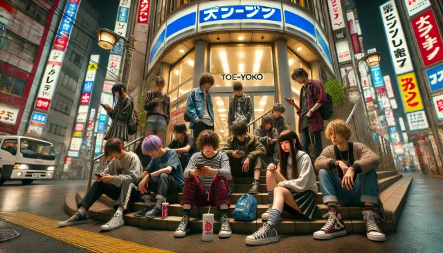 トー横キッズがたむろしている様子