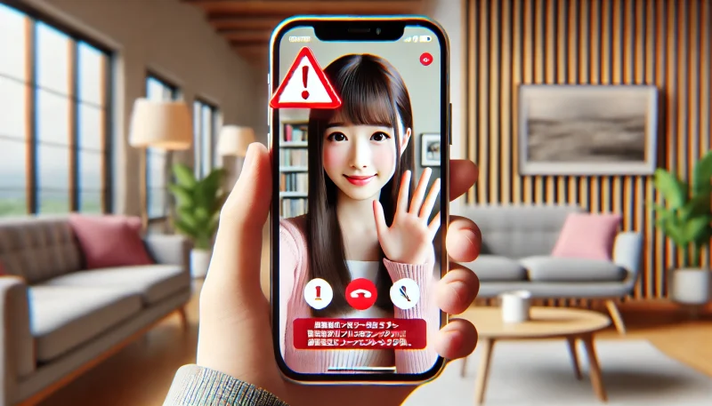 パパ活アプリのラブアンで通報マークが付いている悪質ユーザー